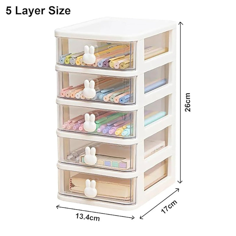 Bunny Sort Five Tier Desk Organiser - White media 7