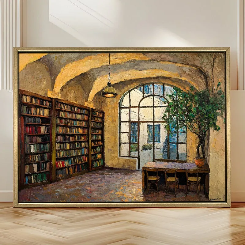 Bookhaven Canvas Wall Painting With Frame media 4