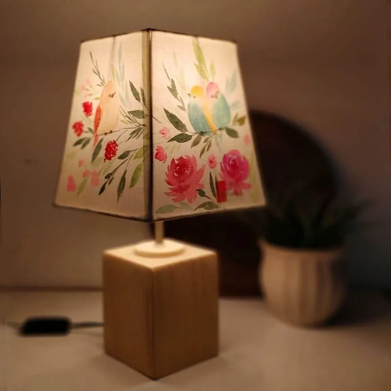Garnia Galo Handpainted Fabric Table Lamp - Multicolor media 1
