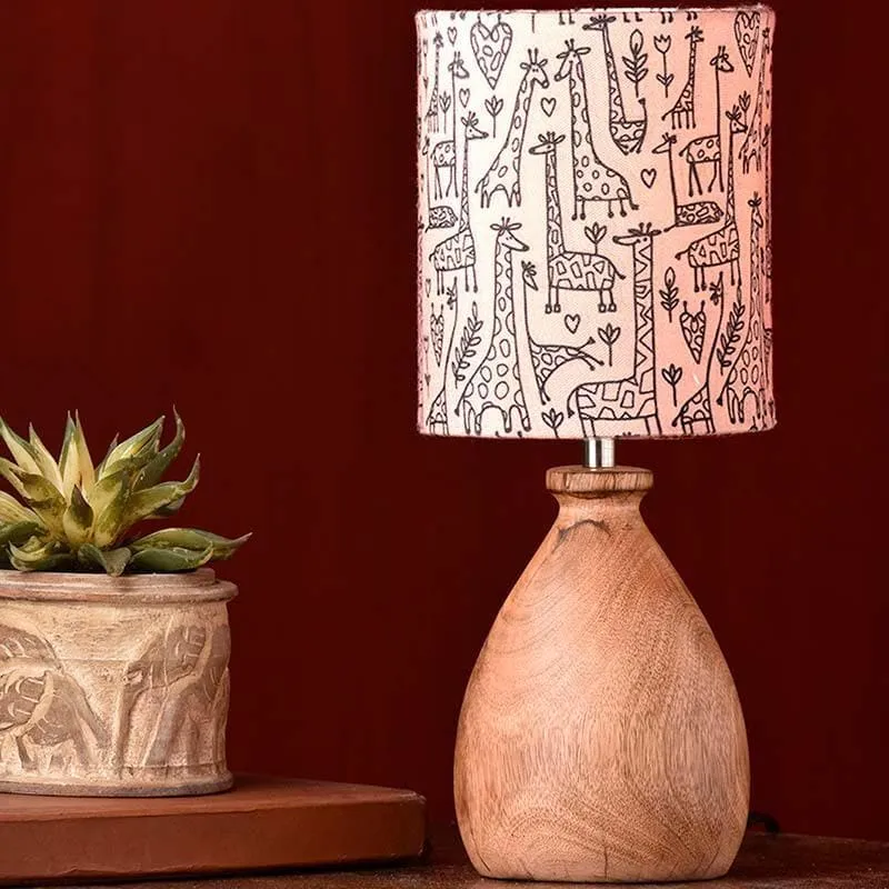 Tall Tales Fabric Table Lamp - Pink,Brown media 3