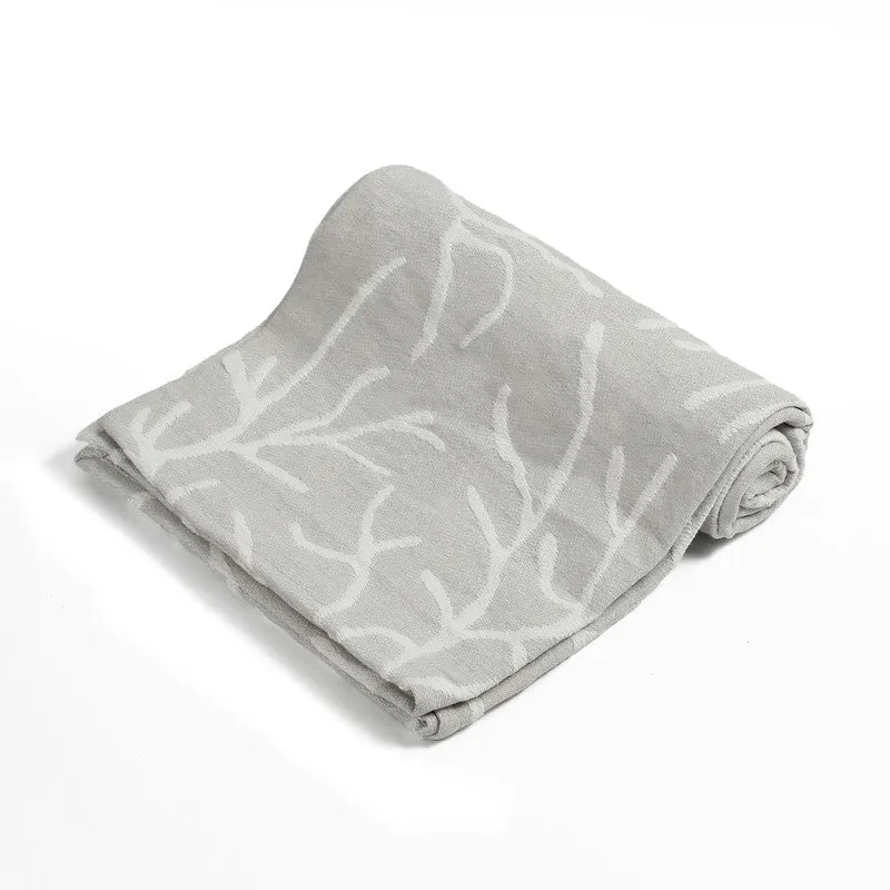 Petalyn Abstract Cotton Throws - Grey media 4