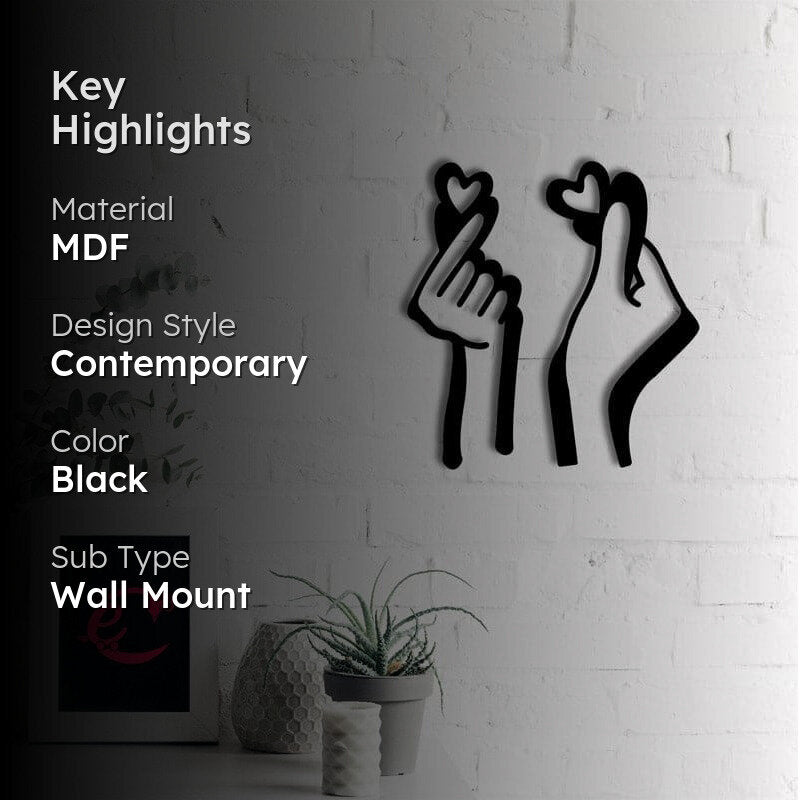 Amour Couple MDF Wall Accent media 2