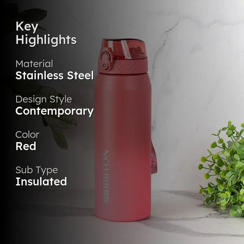 Quench Calm Hot & Cold Thermos Water Bottle (Red & Pink) - 750 mL media 2