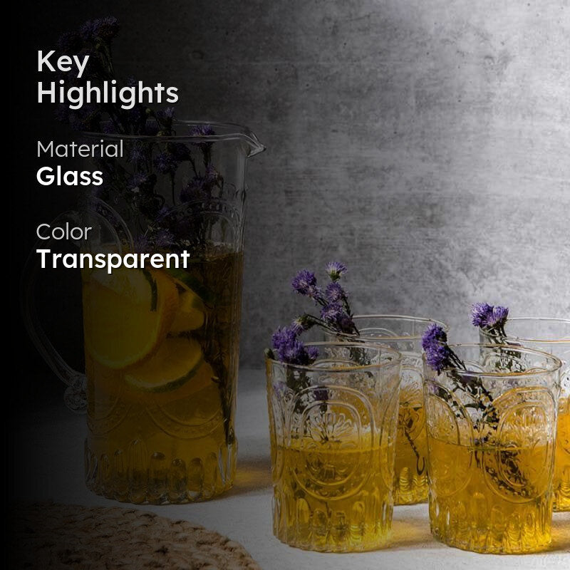 Glassy Glamour Glass & Pitcher - Set Of Five media 2