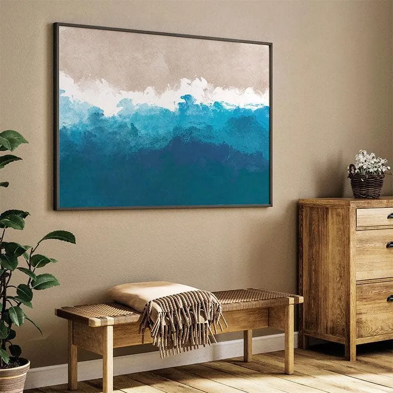 Rumbling Shoreline Wall Painting - Black Frame media 1