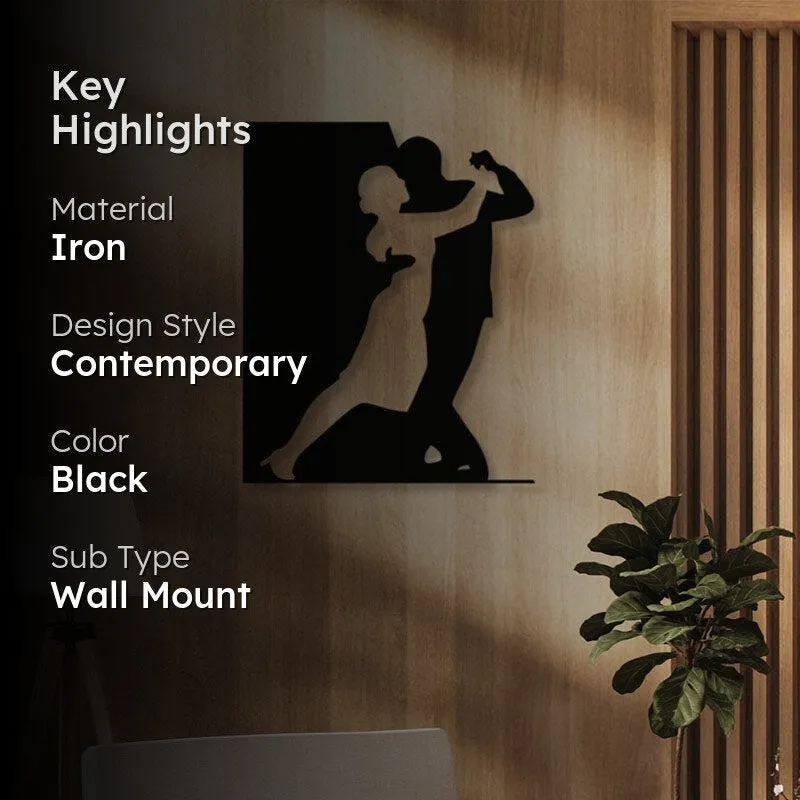 Salsa Dancing Black Iron Wall Accent media 2
