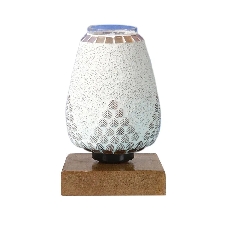 Glimano Glass Table Lamp With Wooden Base media 5