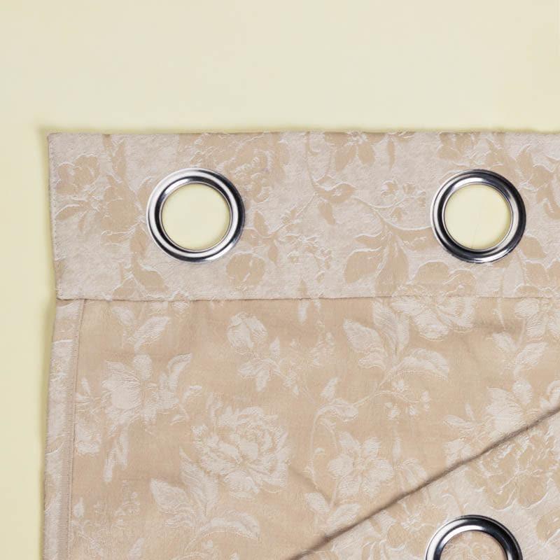 Gulaab Jacquard Curtain Single (Beige) media 5