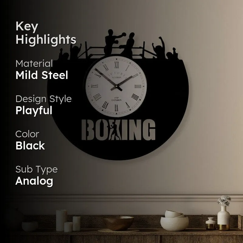 Boxing Steel Analog Wall Clock media 2