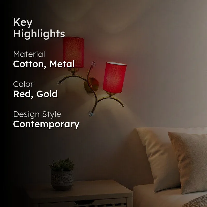 LumiBranch Dual Cotton Wall Lamp - Red media 2