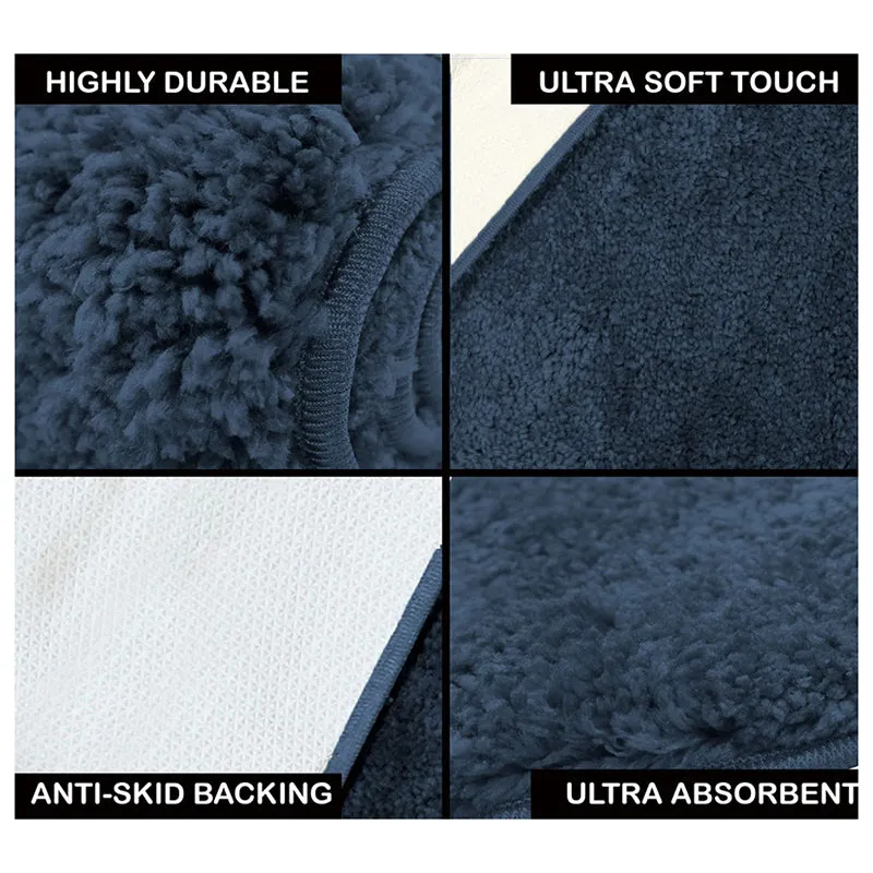 Nuo Luxe Micro Fiber Area Rug - Navy Blue media 6