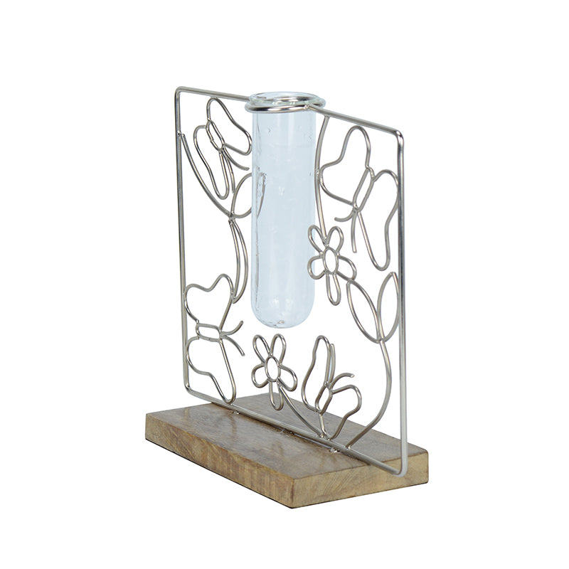 Floro Bask Test Tube Planter - Silver media 4