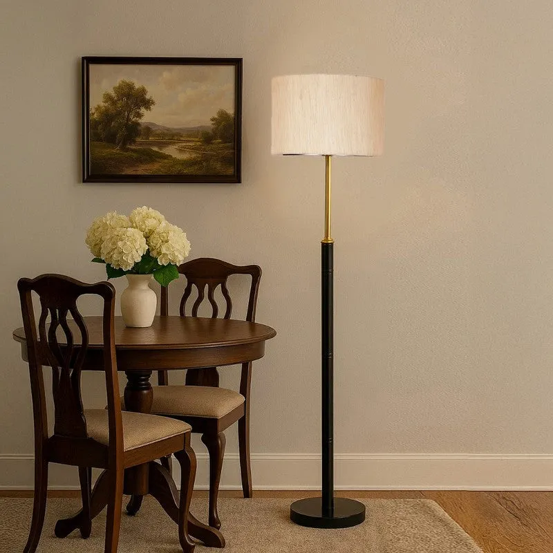 Nordic Glow Wooden Floor Lamp - Beige media 4