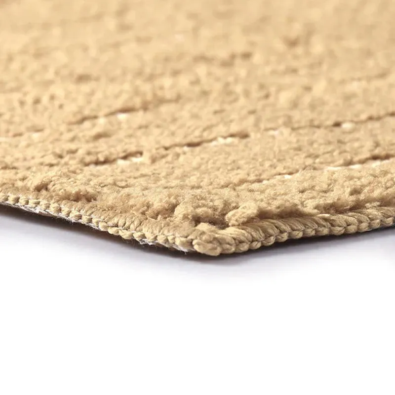 StripeEase Microfiber Bath Mats (Beige) - Set of Two media 5