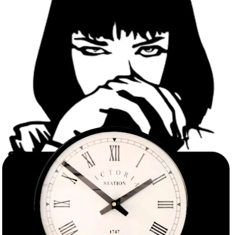 Ladyluck Steel Analog Wall Clock - Black media 5