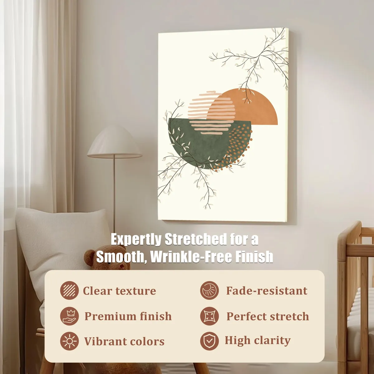 Boho Abstract Canvas Wall Art media 5