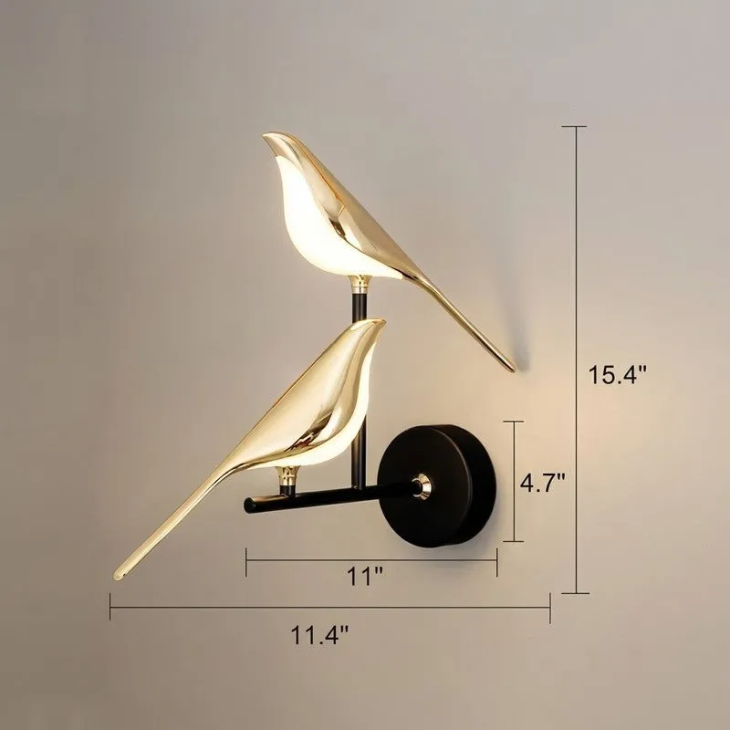 Winged Glow Acrylic & Metal Wall Lamp media 8