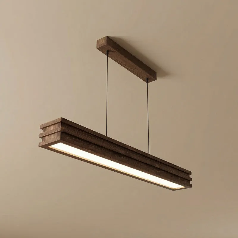 Axis Bar Wooden Ceiling Lamp - Brown media 5