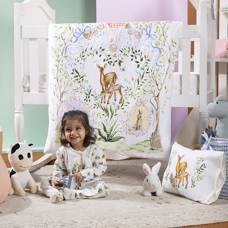 Dreamy Deers Egyptian Cotton Bedding Set (200 TC) - Three Piece Set media 4
