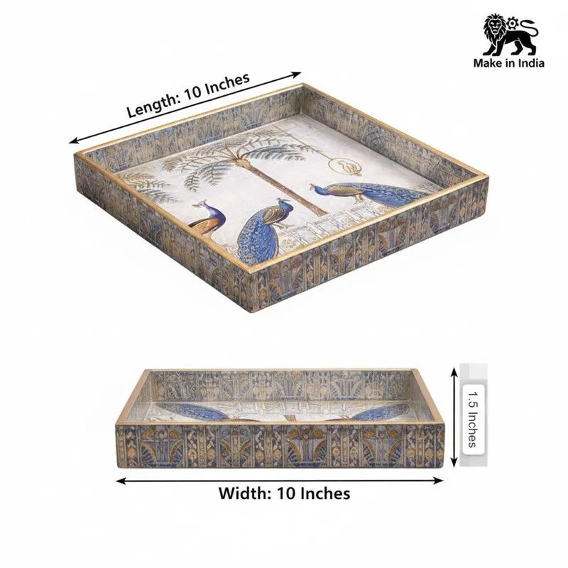 Walnut Rectangle MDF Serving Tray media 7