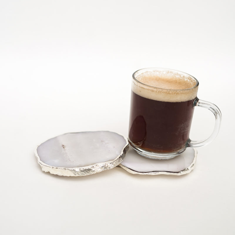 Vesto Brazilian Agate Coaster (White) - Set Of Two media 3