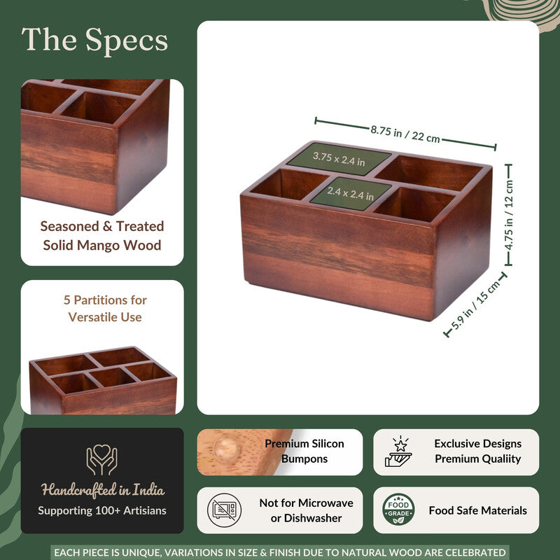 Hasse Wooden Cutlery Holder media 7