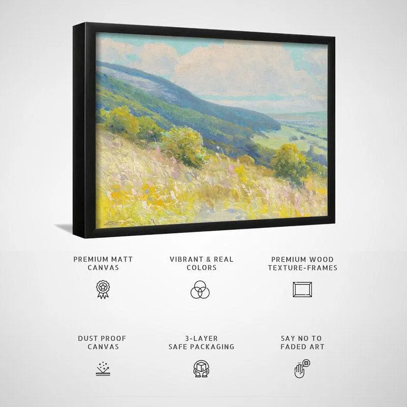 Sping Charm Landscape Canvas Wall Painting - Black Frame media 6