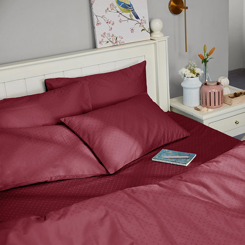 Calida Cotton Duvet Cover - Maroon media 5