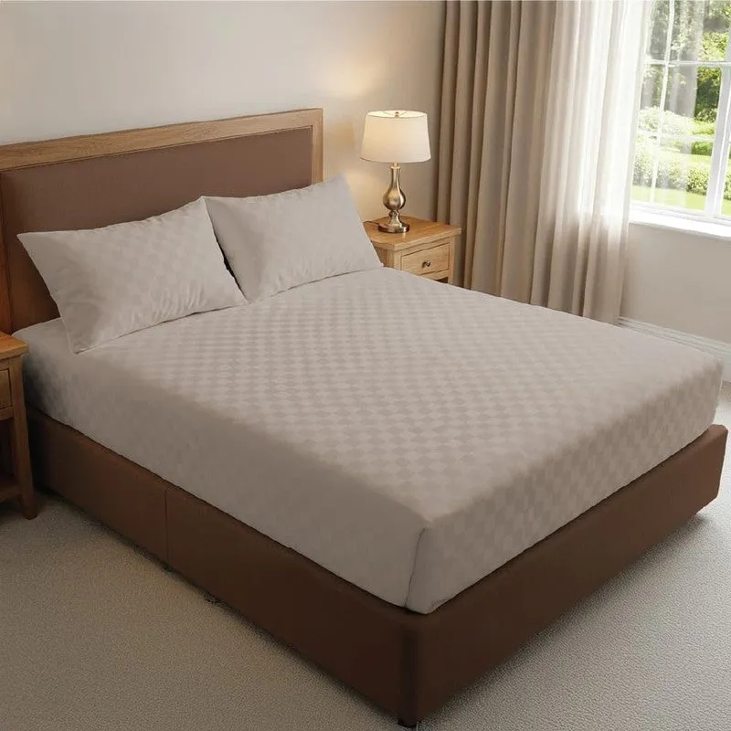 Urban Space Pastel Bliss Cotton Bedsheet (Brown) - 300 TC media 1
