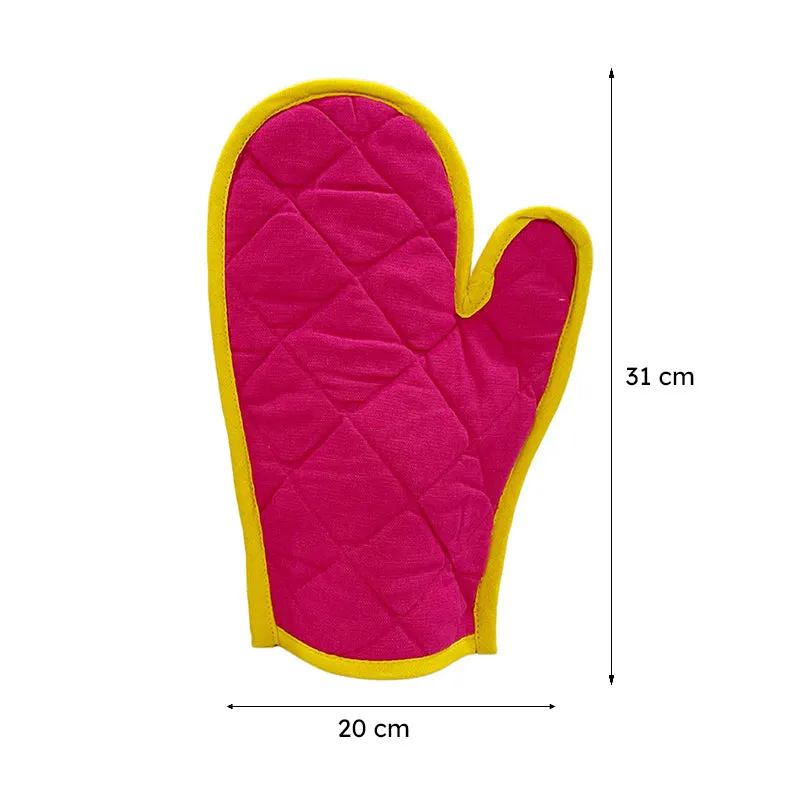 Swayam Teplo Kitchen Gloves (Pink & Yellow) - Set Of Two media 7