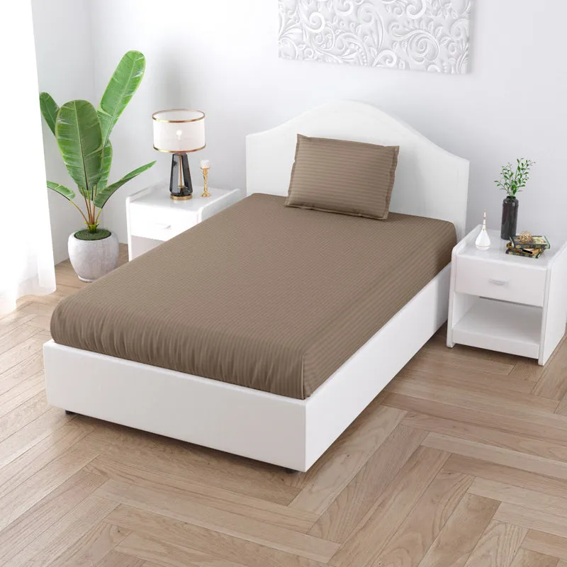 Sofia Solid Bedsheet - Brown media 1