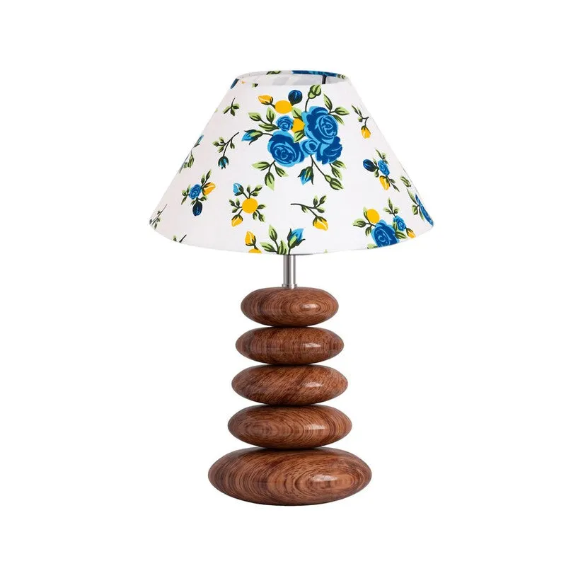 Luminox Jute Table Lamp With Wooden Base - Multicolor media 5