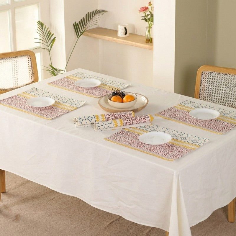 Urban Geometry Canvas Table Mats - Set Of Six