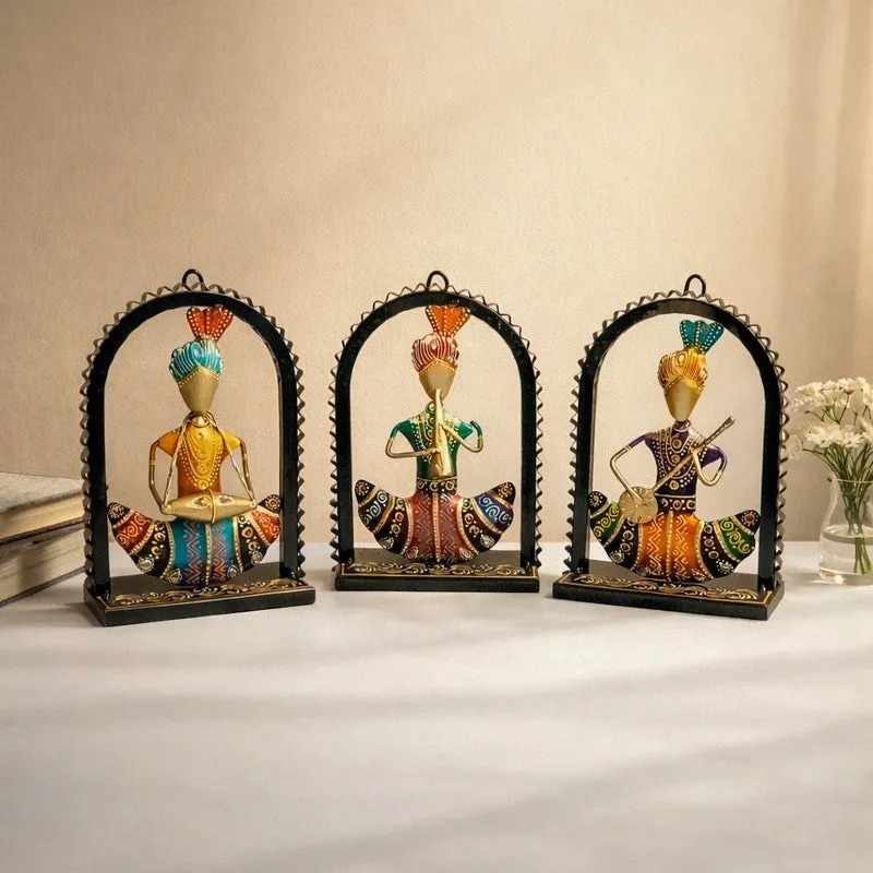 Folk Musician Frames Iron Wall Accents - Set Of Three media 3