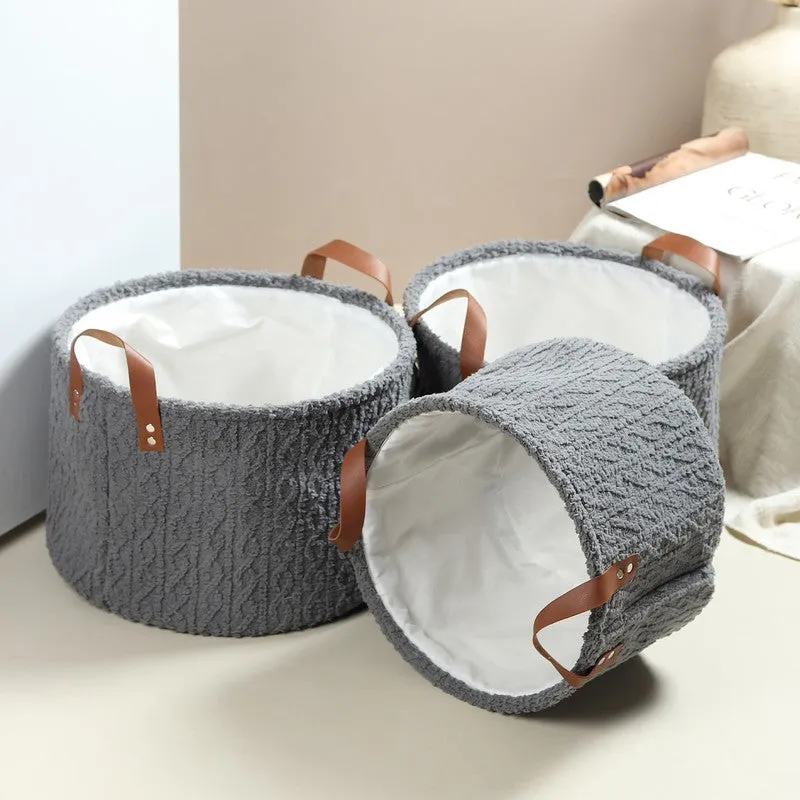 LineNest I Fabric Storage Basket (Black) - Set of Three media 3