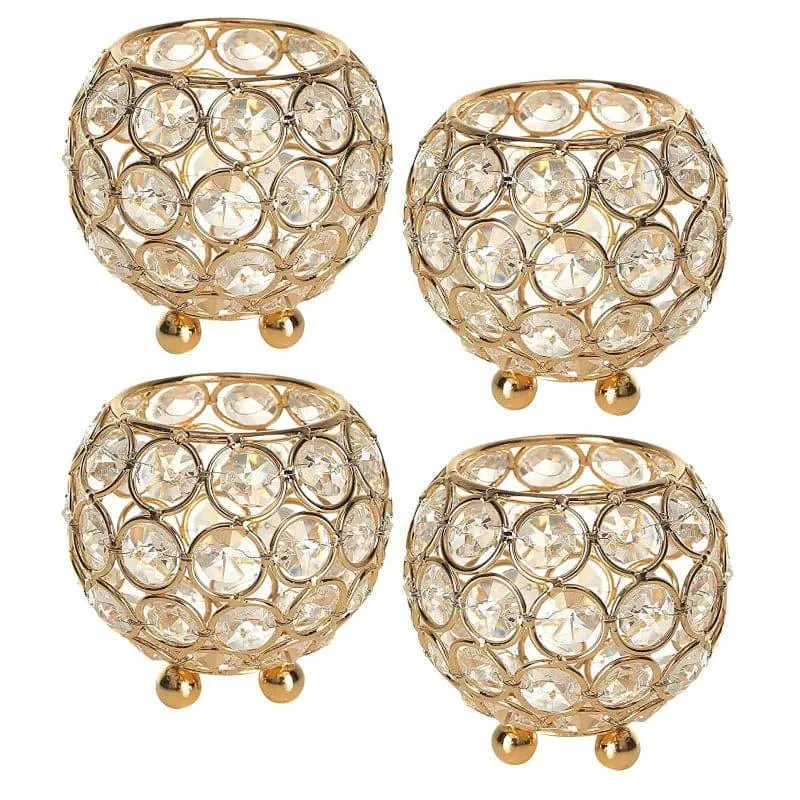 Crystal Glory Tealight Candle Holder - Set Of Four media 4
