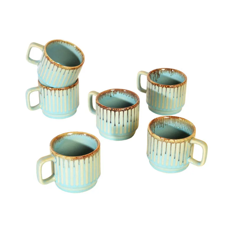 Indradhanush Ceramic Tea Cup (150 mL Each) -  Set of Six media 3