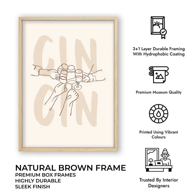 Wine Words Archival Canvas Wall Art - Brown media 12