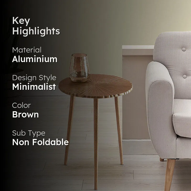 Tri Leaf Aluminium Side Table media 2