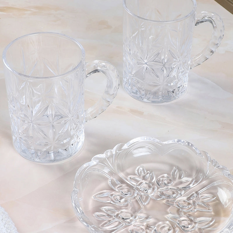 Benjo (450 ML) Beer Glass & Snack Plate Combo - Three Piece Set