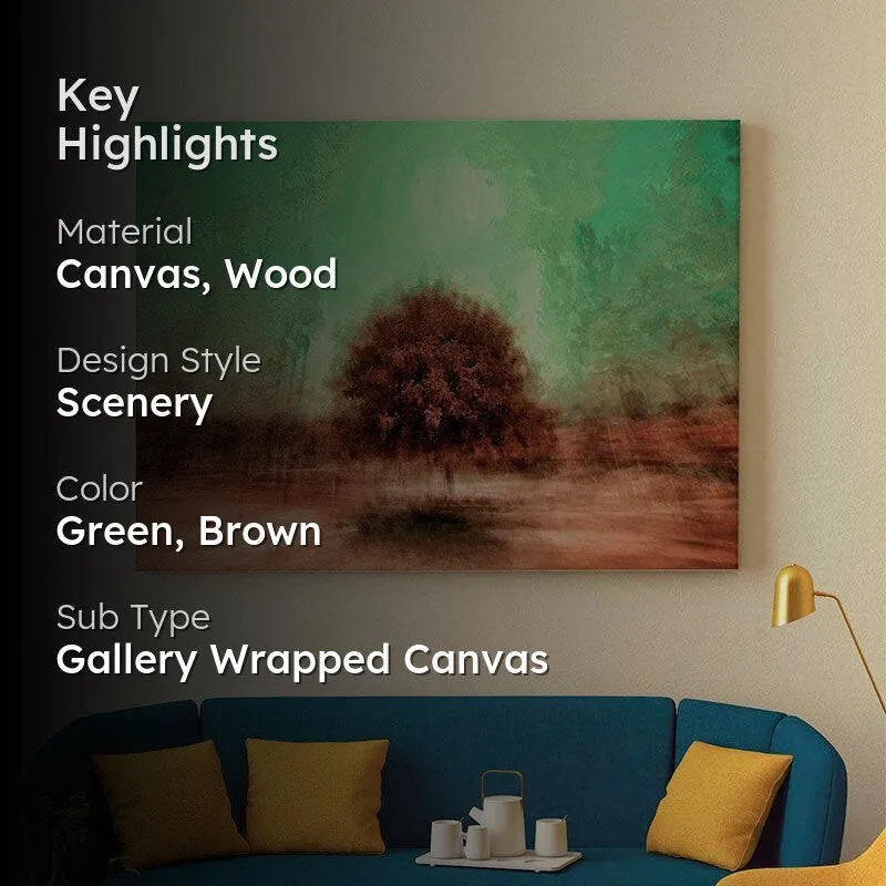 The Oak Tree Abstract Canvas Painting - Gallery Wrap media 2