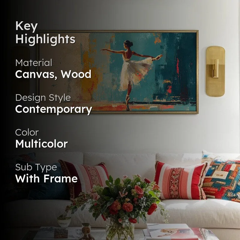 Serene Flow Canvas Wall Painting With Frame media 2