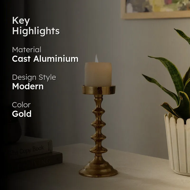 Classic Column Candle Holder - Gold media 2