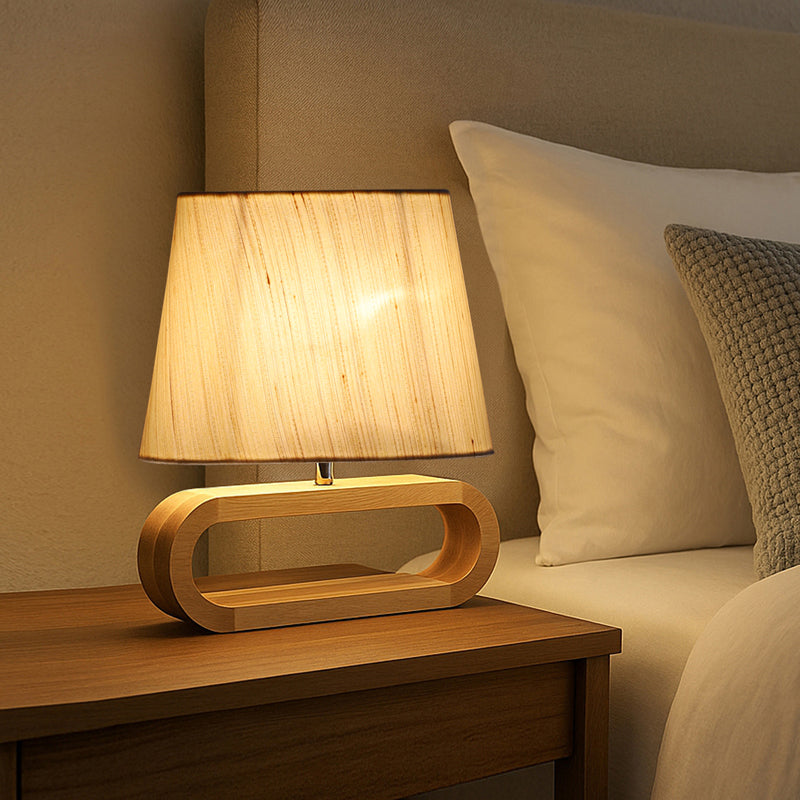 Cotin I Curve Cotton Table Lamp - OffWhite,Brown media 3