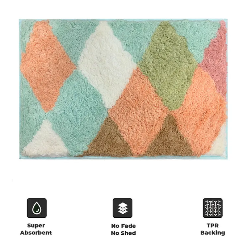 Fuzzy Diamonds Microfiber Bath Mat media 6