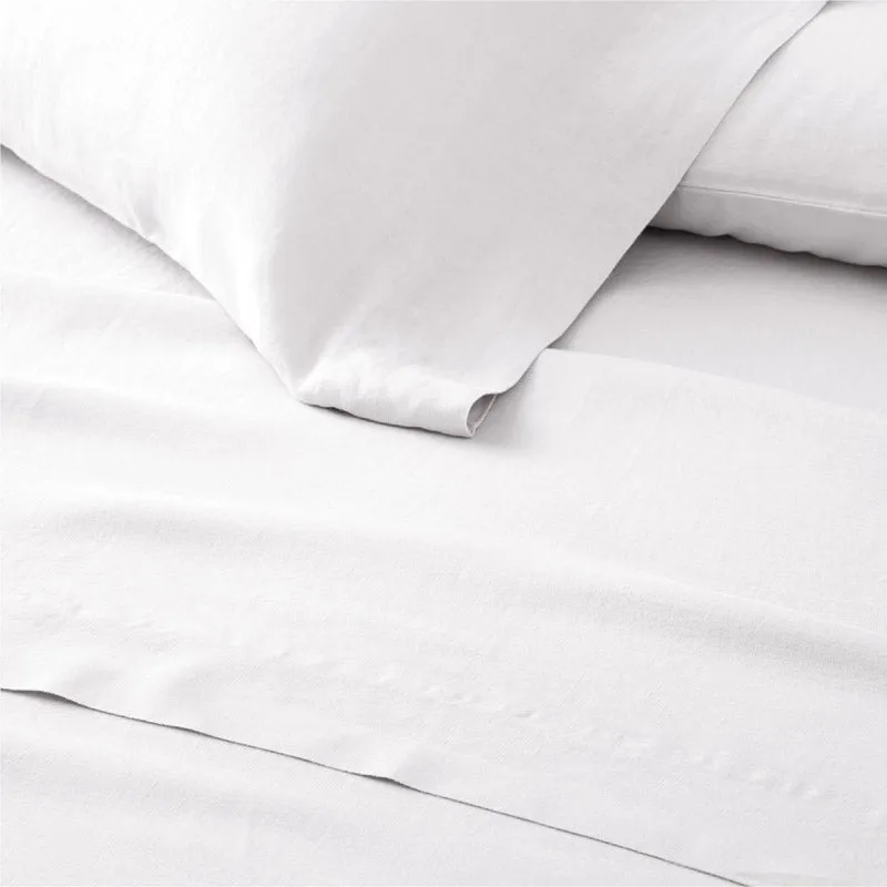 Sofia 100% Cotton Satin Weave Solid Bedsheet - White - 400 TC media 3