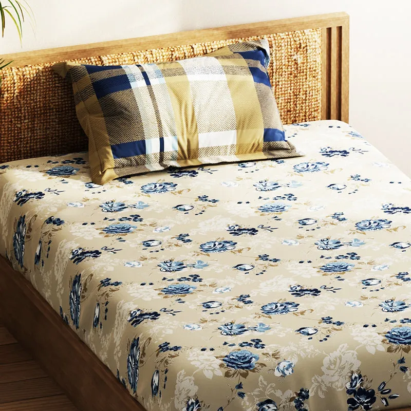 Faris Floral Microfiber Bedsheet - 120 GSM media 5