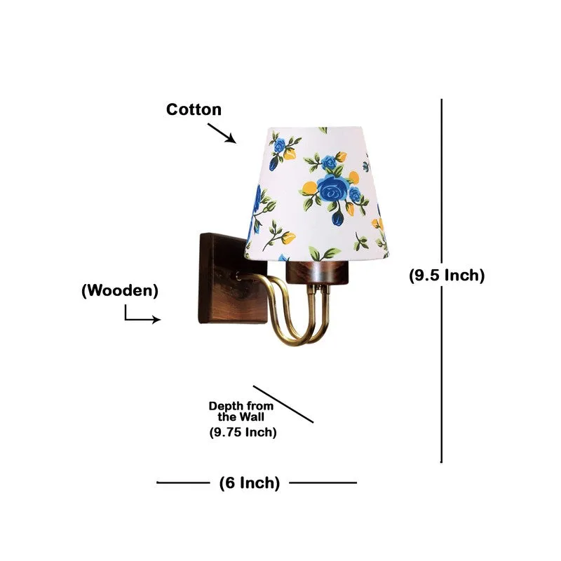 Gilded Arch Decorative Cotton Wall Lamp - White,Blue media 7