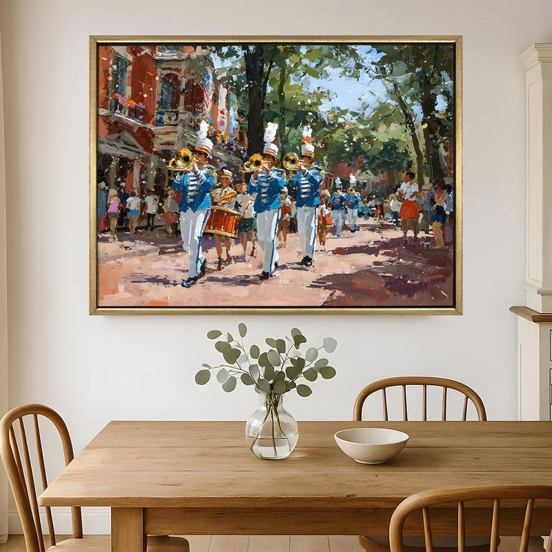 Parade Harmony Canvas Wall Painting With Frame