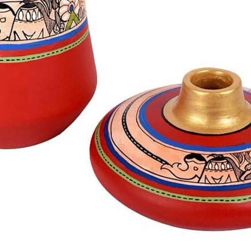 Lumamba Tribal Terracotta Vase - Set Of Two media 4